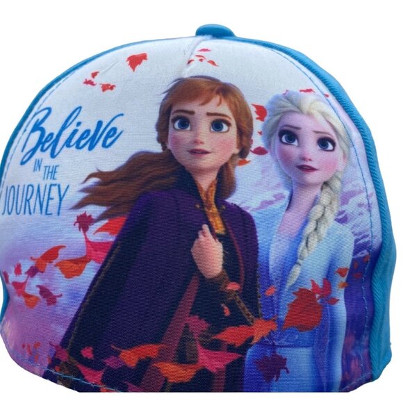 Disney Frozen II Believe In The Journey Girls Cap Glittery Brim Anna Elsa NWOT - Picture 2 of 8